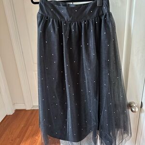 Talbots Black tulle and rhinestone  Skirt